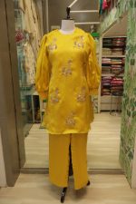Sunshine Yellow Hand-Embroidered Kurta Set - Image 3