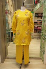 Sunshine Yellow Hand-Embroidered Kurta Set - Image 2